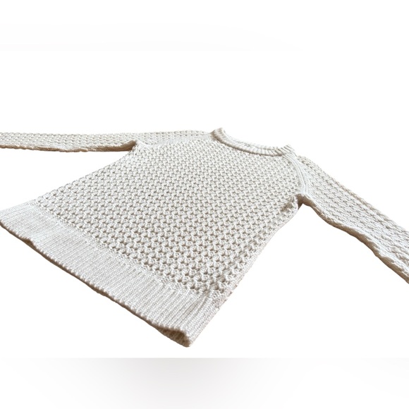 Club Monaco women's open knit crew neck sweater size L wool alpaca blend - Picture 5 of 9